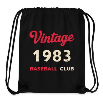 Vintage 1983 – Baseball Club Retro Birth Year - Stanley/Stella Recycled Gym Bag - black - Front