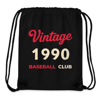 Vintage 1990 – Baseball Club Retro Birth Year - Stanley/Stella Recycled Gym Bag - black - Front