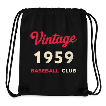 Vintage 1959 – Baseball Club Retro Birth Year - Stanley/Stella Recycled Gym Bag - black - Front