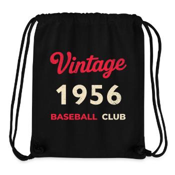 Vintage 1956 – Baseball Club Retro Birth Year - Stanley/Stella Recycled Gym Bag - black - Front