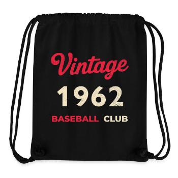 Vintage 1962 – Baseball Club Retro Birth Year - Stanley/Stella Recycled Gym Bag - black - Front