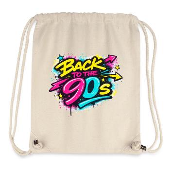 Retour aux graffitis néon des années 90 - Sac à cordon recyclé Stanley/Stella - blanc naturel - Devant