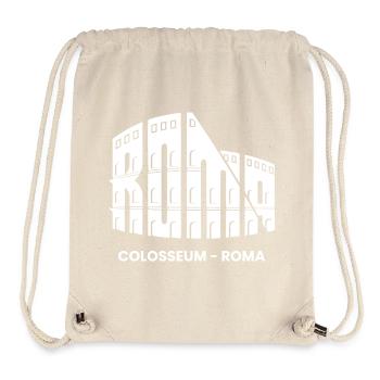 Roma, Italie, Rome Colisée, touristes touristes de tournée italienne - Sac à cordon recyclé Stanley/Stella - blanc naturel - Devant
