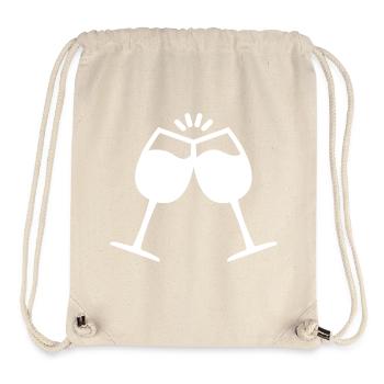 Wein - Stanley/Stella recycelter Gym Bag - Naturweiß - Vorne