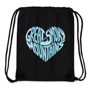 Great Smoky Mountains Herz - Stanley/Stella recycelter Gym Bag - Schwarz - Vorne