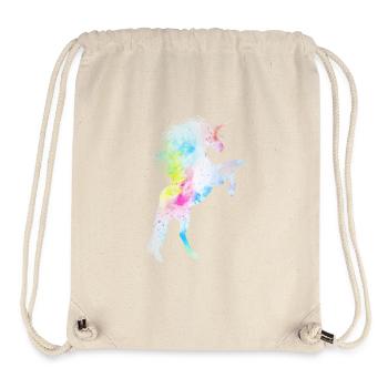 éclat pailleté née licorne princesse reines - Sac à cordon recyclé Stanley/Stella - blanc naturel - Devant