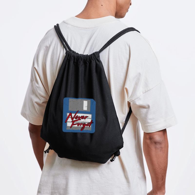 Never Forget Diskette Computer Speicher PC Retro Stanley/Stella recycelter Gym Bag