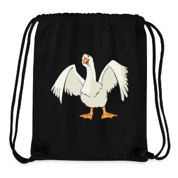 Gans Weihnachtsgans Goose Vogel Geschenk Idee - Stanley/Stella recycelter Gym Bag - Schwarz - Vorne