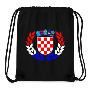 Laurel wreath Croatia - Stanley/Stella Recycled Gym Bag - black - Front