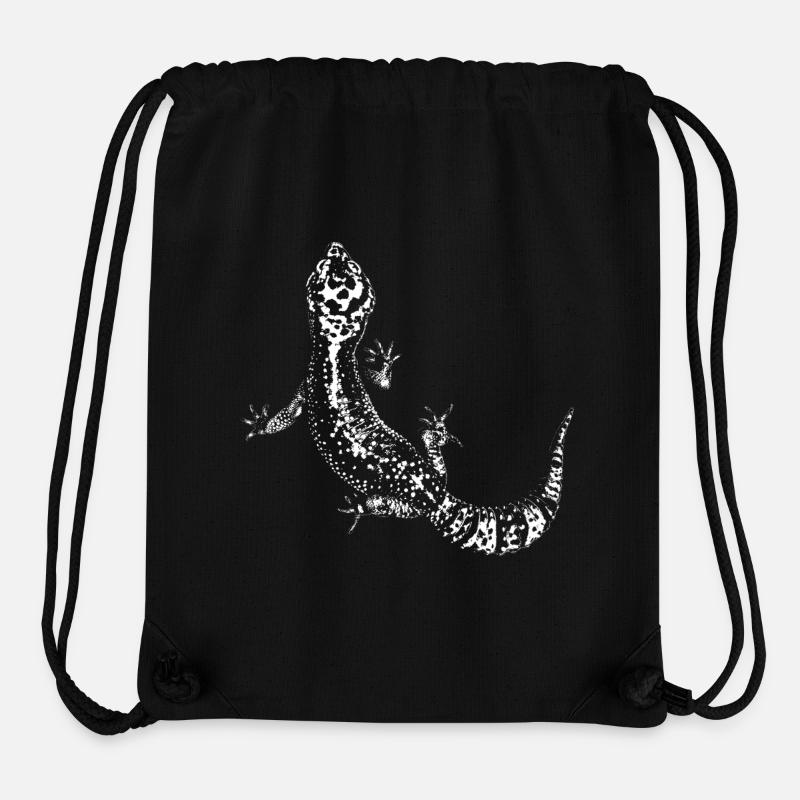 Gecko / Leopard gecko - Stanley/Stella Recycled Gym Bag - black
