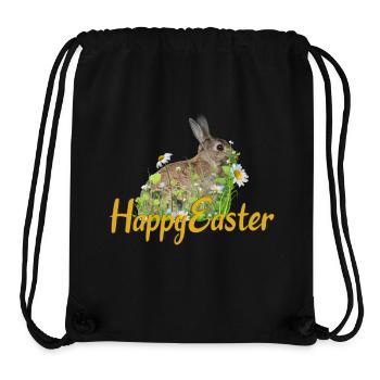 Happy Easter rabbit - Stanley/Stella Recycled Gym Bag - black - Front