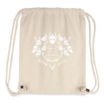 Les loups du Valhalla - Citation Viking - Sac à cordon recyclé Stanley/Stella - blanc naturel - Devant