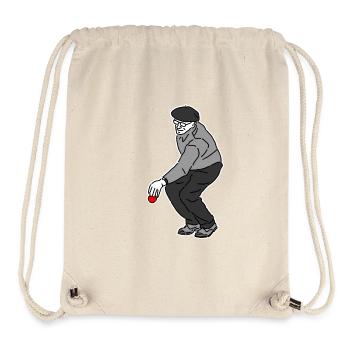 Joueur de pétanque gaucher - Sac à cordon recyclé Stanley/Stella - blanc naturel - Devant