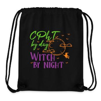 CPhT Halloween | Witch by night - Stanley/Stella recycelter Gym Bag - Schwarz - Vorne