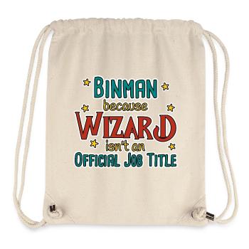 Binman Wizard - Stanley/Stella recycelter Gym Bag - Naturweiß - Vorne