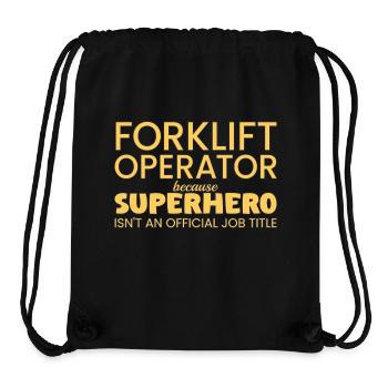 Forklift Operator Superhero Driver - Stanley/Stella recycelter Gym Bag - Schwarz - Vorne