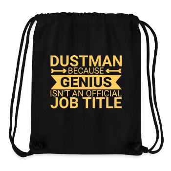 Dustman Genius - Stanley/Stella recycelter Gym Bag - Schwarz - Vorne