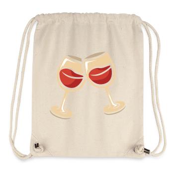 Two wine glasses for toasting - Stanley/Stella Recycled Gym Bag - natural - Front