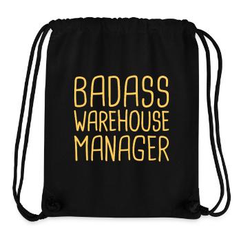 Warehouse Manager Badass - Stanley/Stella recycelter Gym Bag - Schwarz - Vorne