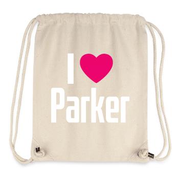 I Love Parker Pink Heart I Love Parker - Stanley/Stella Recycled Gym Bag - natural - Front