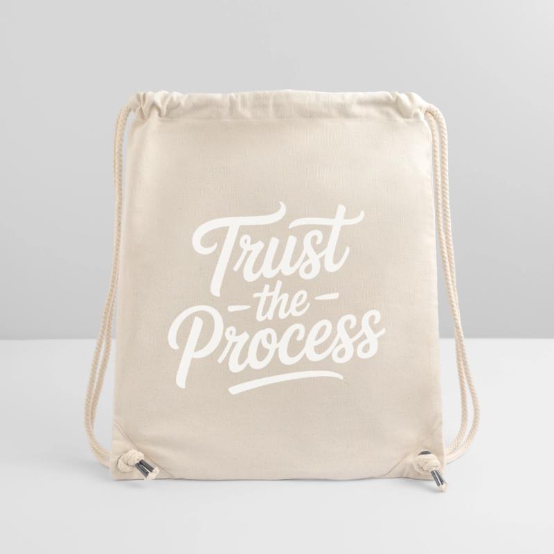 Typographie du script Trust the Process Sac à cordon recyclé Stanley/Stella