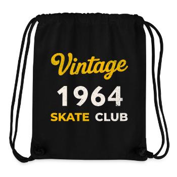 Vintage 1964 Skate Club Retro Geburtsjahr Geschenk - Stanley/Stella recycelter Gym Bag - Schwarz - Vorne