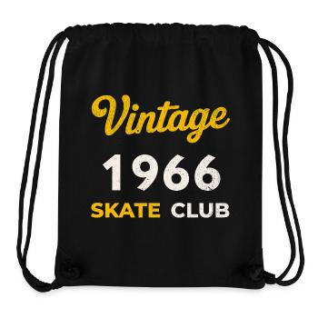 Vintage 1966 Skate Club Retro Geburtsjahr Geschenk - Stanley/Stella recycelter Gym Bag - Schwarz - Vorne
