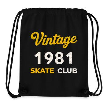 Vintage 1981 Skate Club Retro Geburtsjahr - Stanley/Stella recycelter Gym Bag - Schwarz - Vorne