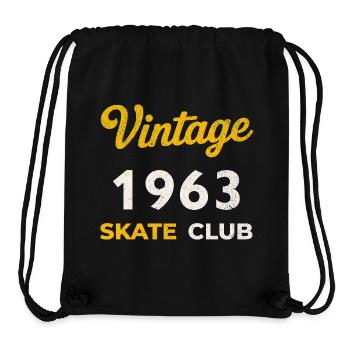 Vintage 1963 Skate Club Retro Geburtsjahr Geschenk - Stanley/Stella recycelter Gym Bag - Schwarz - Vorne
