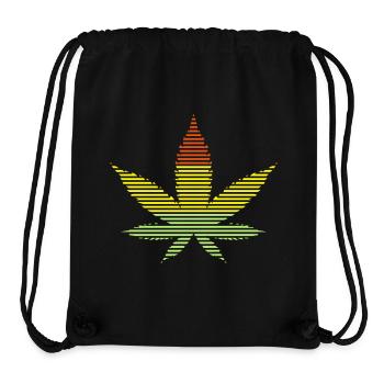 cannabis leaf - Stanley/Stella Recycled Gym Bag - black - Front