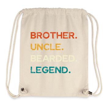 Bearded Legend: Brother and Uncle - Stanley/Stella Recycled Gym Bag - natural - Front