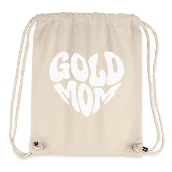 Gold Mom Heart Logo (Custom Color) - Stanley/Stella Recycled Gym Bag - natural - Front