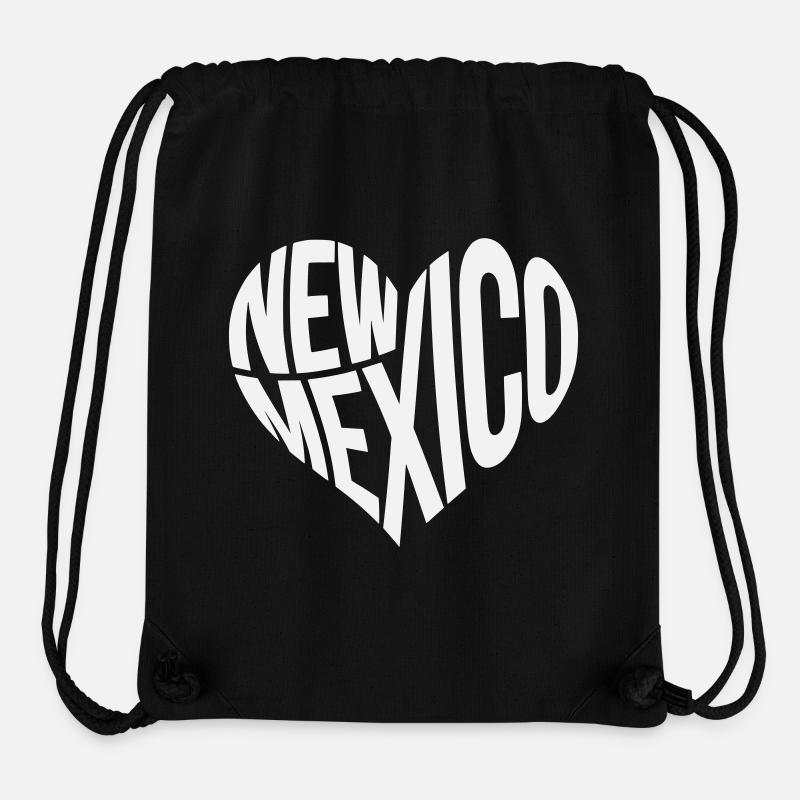 Faute de frappe de cœur au Nouveau-Mexique - Sac à cordon recyclé Stanley/Stella - noir