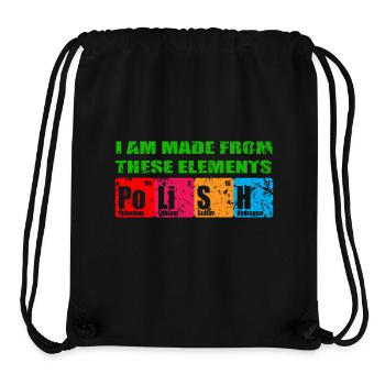 Chemise de la Pologne - Sac à cordon recyclé Stanley/Stella - noir - Devant