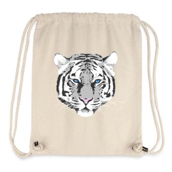 weißer Tiger - Stanley/Stella recycelter Gym Bag - Naturweiß - Vorne