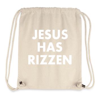 Jesus has rizzen - Stanley/Stella recycelter Gym Bag - Naturweiß - Vorne