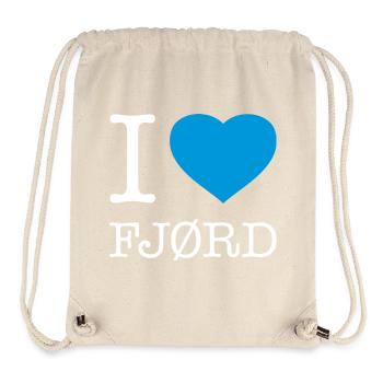 I LOVE FJORD - Stanley/Stella Recycled Gym Bag - natural - Front