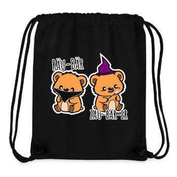 Niedliche Bären! Ein Räu-Bär und ein Zau-Bär-Er - Stanley/Stella recycelter Gym Bag - Schwarz - Vorne