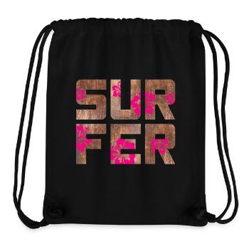 Surfer Hawaii Camping Beach Surfboard Camp Summer - Stanley/Stella Recycled Gym Bag - black - Front