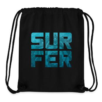 Surfer Mandala Camp Water Sports Beach Leisure - Stanley/Stella Recycled Gym Bag - black - Front