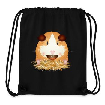 Lachendes Meerschweinchen im Stroh – Gute Laune - Stanley/Stella recycelter Gym Bag - Schwarz - Vorne