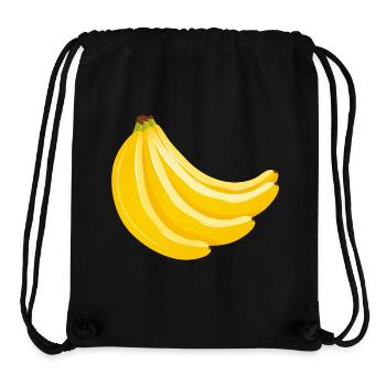 Vier gelbe Bananen im Bund für Fans von Food-Art - Stanley/Stella recycelter Gym Bag - Schwarz - Vorne