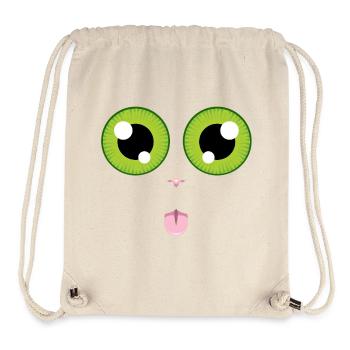 Cat sticks out its tongue - Stanley/Stella Recycled Gym Bag - natural - Front