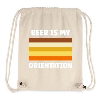 Bier ist meine Orientierung - Stanley/Stella recycelter Gym Bag - Naturweiß - Vorne