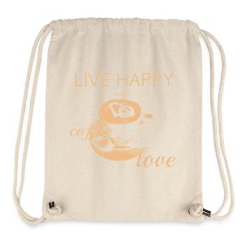 LIVE HAPPY - Stanley/Stella Recycled Gym Bag - natural - Front