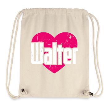 I Love Walter Pink Heart I Love Walter - Stanley/Stella Recycled Gym Bag - natural - Front