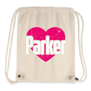 I Love Parker Pink Heart I Love Parker - Stanley/Stella Recycled Gym Bag - natural - Front
