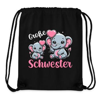 Big Sister Elephants Older Sibling - Stanley/Stella Recycled Gym Bag - black - Front