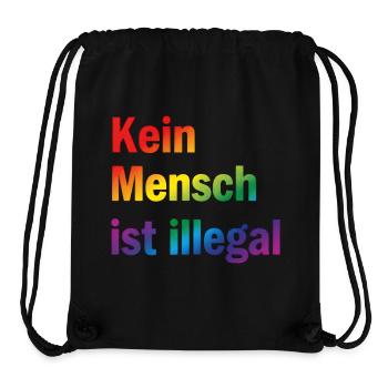 Kein Mensch ist illegal – klare Haltung zeigen - Stanley/Stella recycelter Gym Bag - Schwarz - Vorne