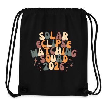 Solar Eclipse Watching Squad 2026 - Stanley/Stella recycelter Gym Bag - Schwarz - Vorne
